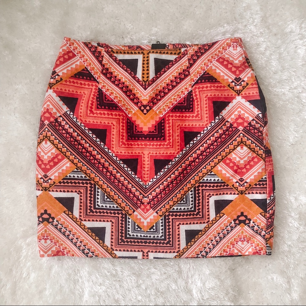 Merona Colorful Aztec Mini Skirt Size 2